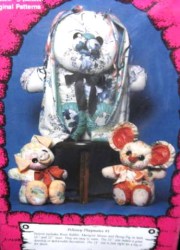 KALICO 13,22'' PILLOW RABBIT ,BEAR, CAT, COW, MOUSE,PIG 2 PATTERN